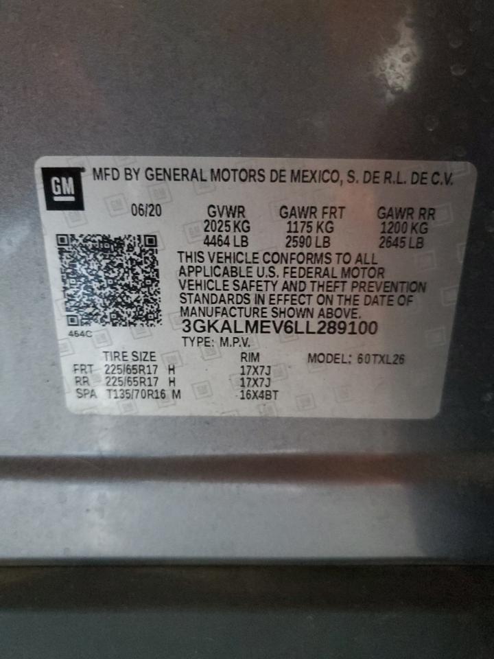2020 GMC Terrain Sle VIN: 3GKALMEV6LL289100 Lot: 91656675