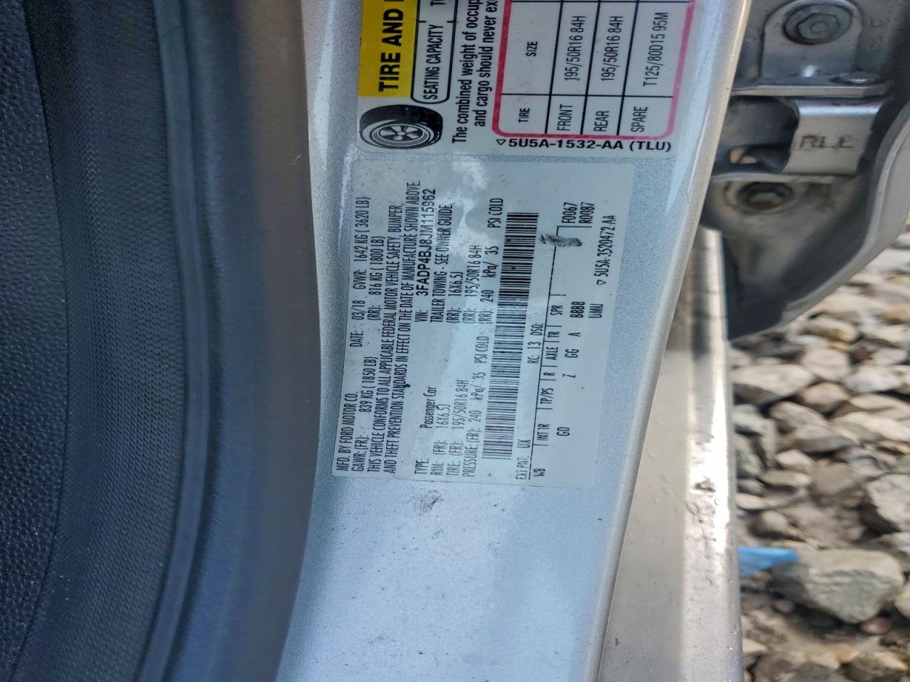 2018 Ford Fiesta Se VIN: 3FADP4BJ8JM115962 Lot: 93893505