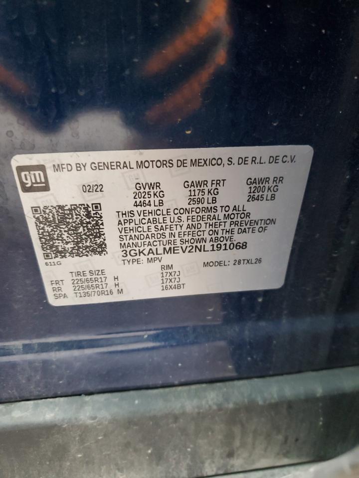 2022 GMC Terrain Sle VIN: 3GKALMEV2NL191068 Lot: 90717645