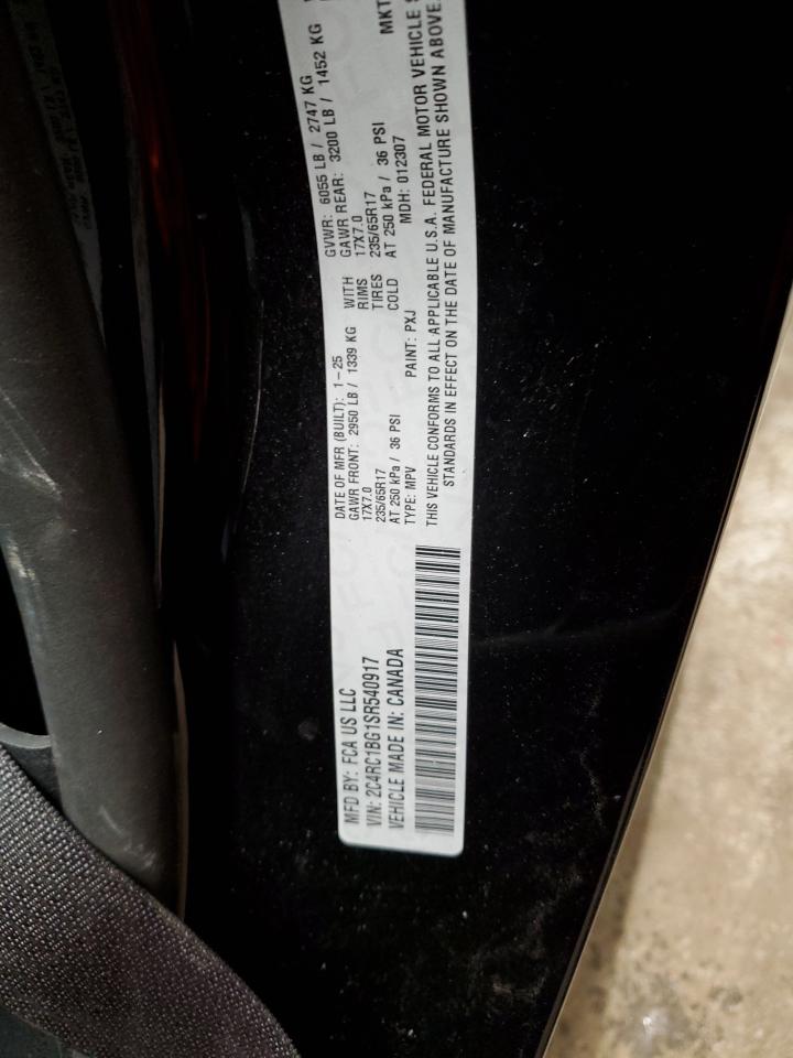 2025 Chrysler Pacifica Select VIN: 2C4RC1BG1SR540917 Lot: 92922715