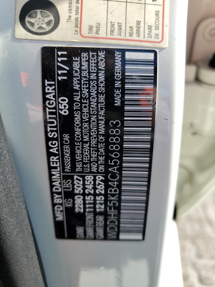 2012 Mercedes-Benz E 350 VIN: WDDHF5KB4CA568883 Lot: 93320275