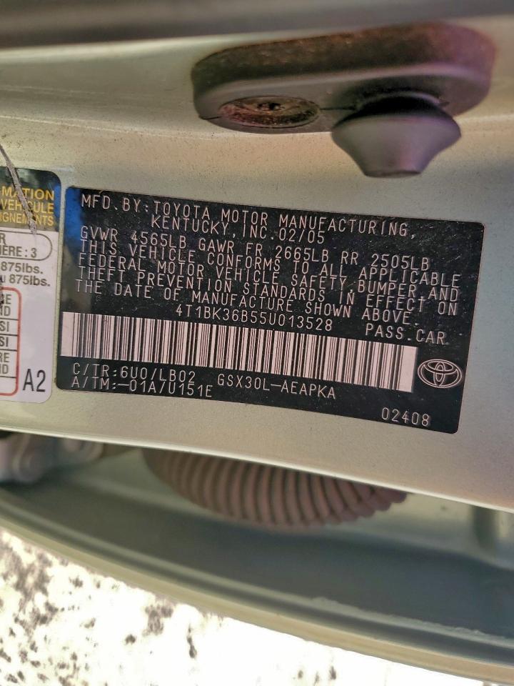 2005 Toyota Avalon Xl VIN: 4T1BK36B55U013528 Lot: 94126295