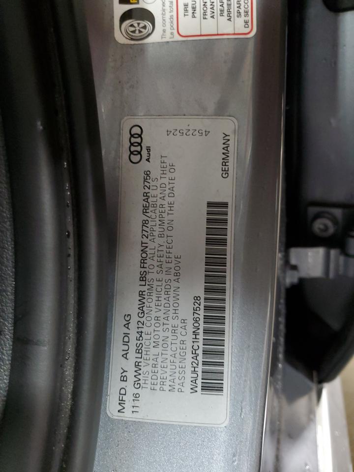 2017 Audi A6 Prestige VIN: WAUH2AFC1HN067528 Lot: 91403875