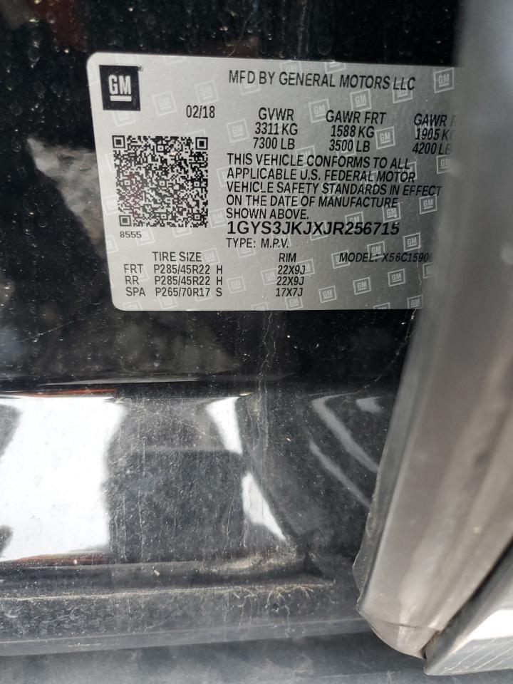 2018 Cadillac Escalade Esv Premium Luxury VIN: 1GYS3JKJXJR256715 Lot: 93603175