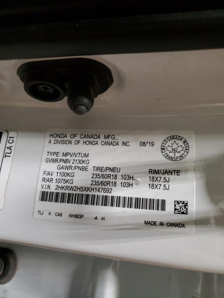 2019 Honda Cr-V Ex VIN: 2HKRW2H5XKH147692 Lot: 93380605