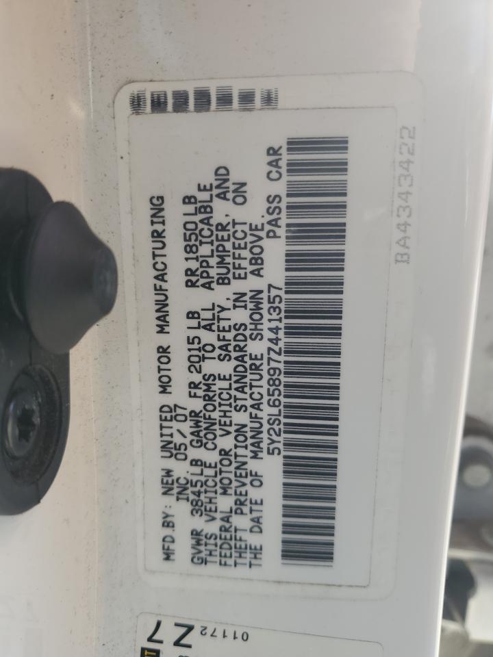 2007 Pontiac Vibe VIN: 5Y2SL65897Z441357 Lot: 91470145