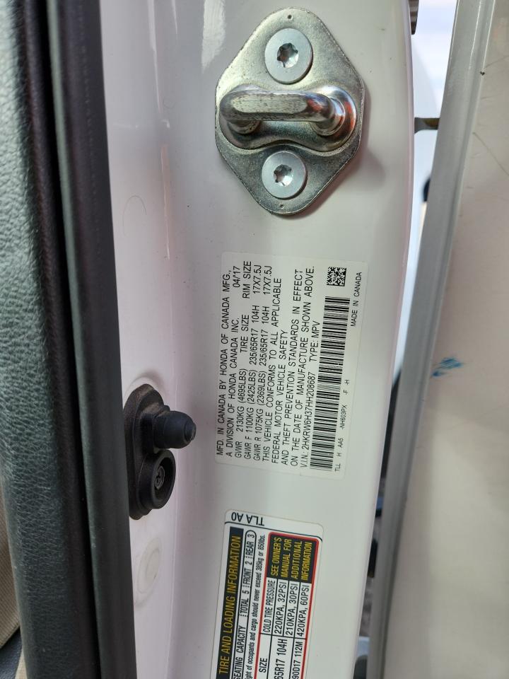 2017 Honda Cr-V Lx VIN: 2HKRW6H37HH208687 Lot: 92869255