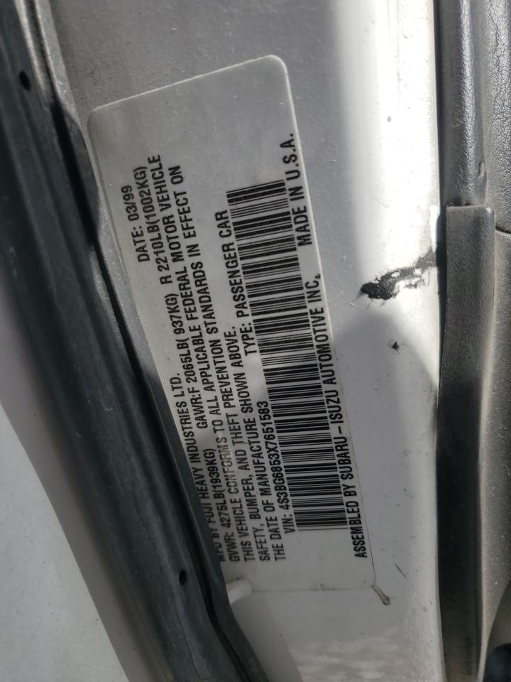 1999 Subaru Legacy Outback VIN: 4S3BG6853X7651583 Lot: 91300065