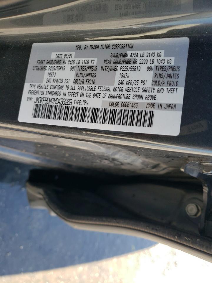 2021 Mazda Cx-5 Grand Touring VIN: JM3KFBDM7M0436289 Lot: 91938355