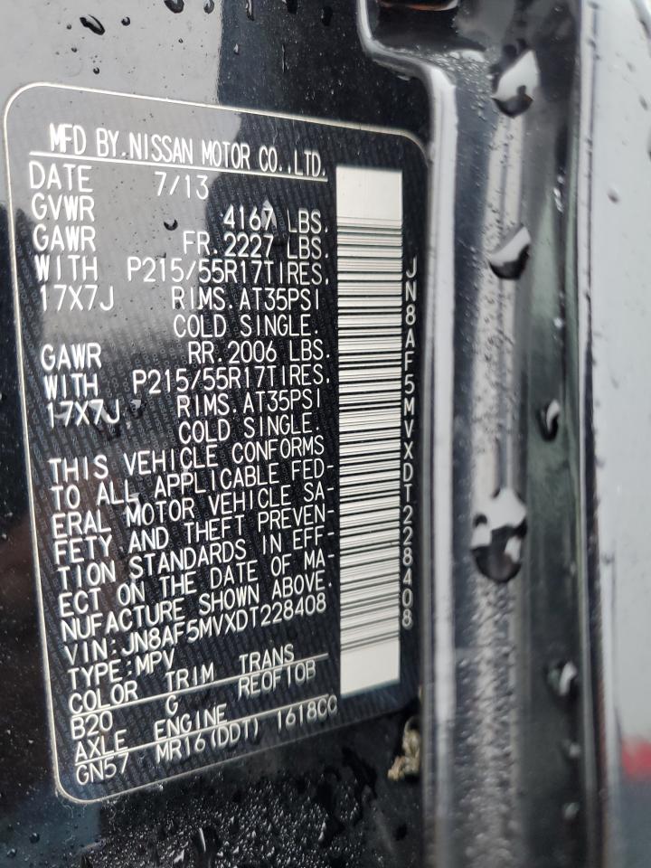 2013 Nissan Juke S VIN: JN8AF5MVXDT228408 Lot: 93082885