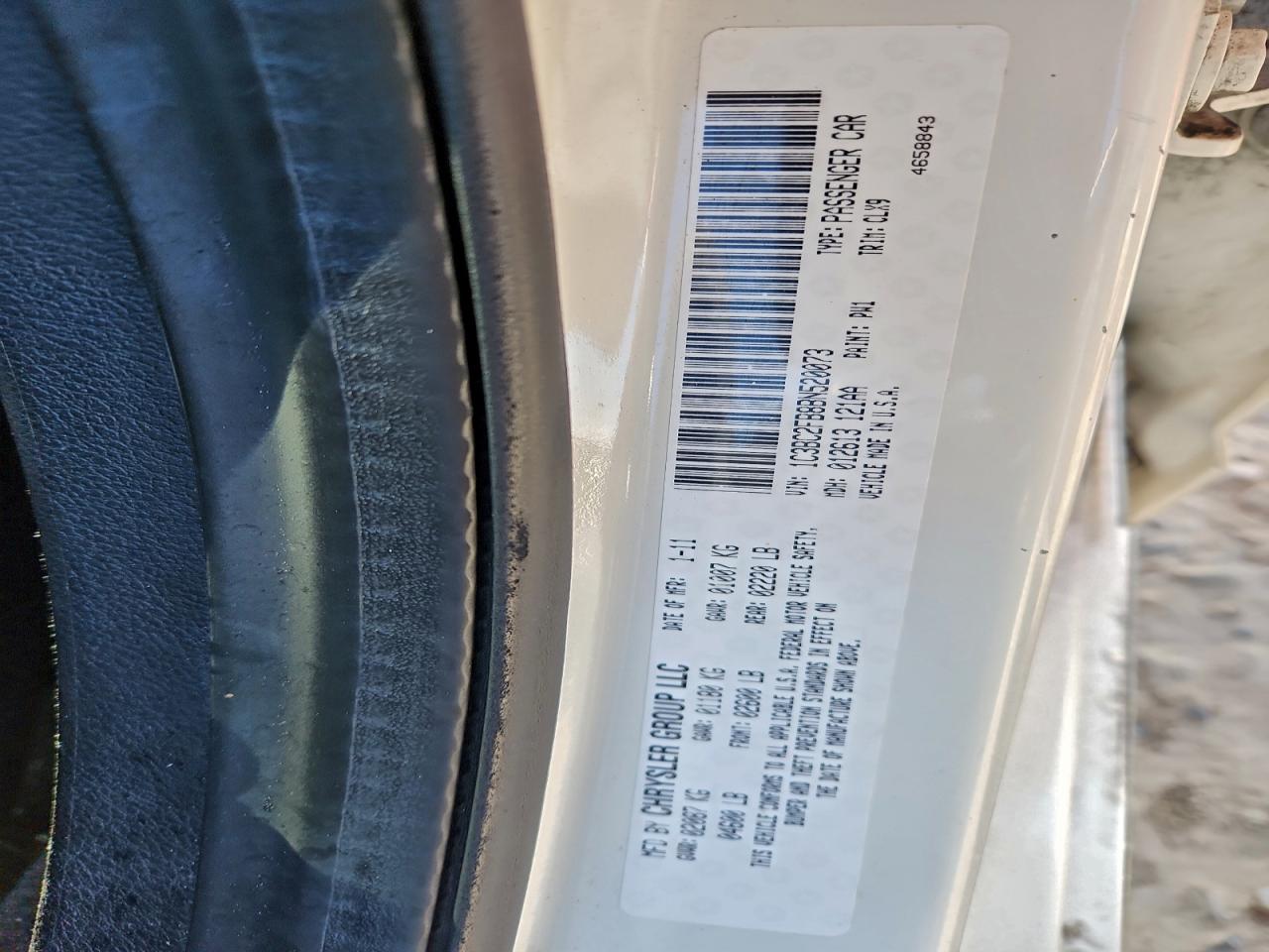 2011 Chrysler 200 Limited VIN: 1C3BC2FB8BN520073 Lot: 93976305