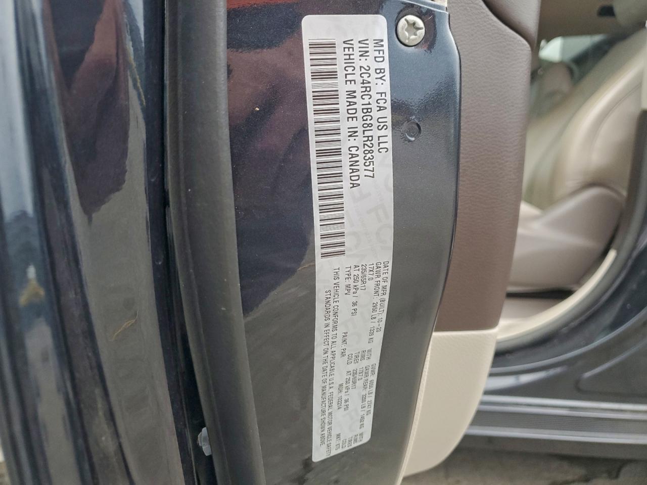 2020 Chrysler Pacifica Touring L VIN: 2C4RC1BG8LR283577 Lot: 94082985