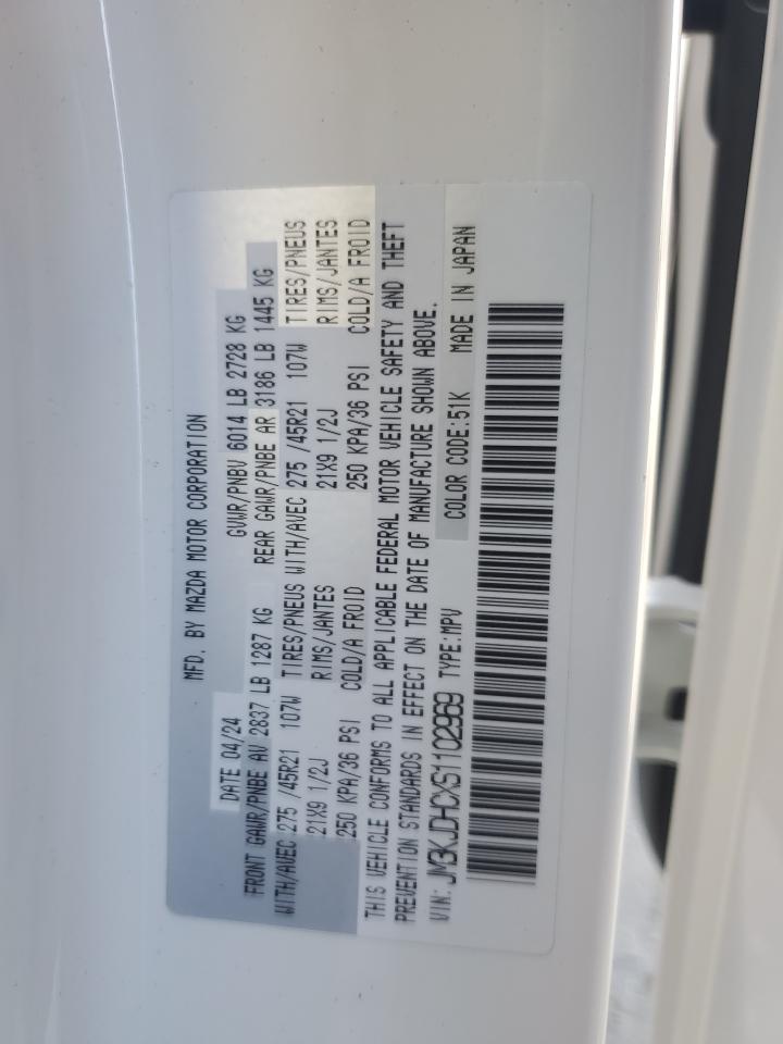 2025 Mazda Cx-70 Premium VIN: JM3KJDHCXS1102969 Lot: 91153685