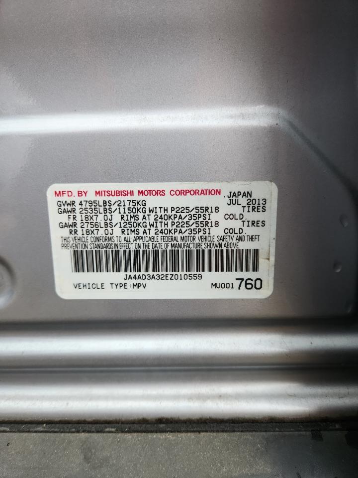 2014 Mitsubishi Outlander Se VIN: JA4AD3A32EZ010559 Lot: 93392275