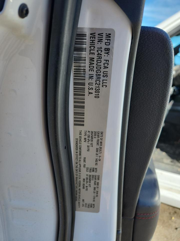 2024 Dodge Durango Gt VIN: 1C4RDJDG8RC213010 Lot: 92297245