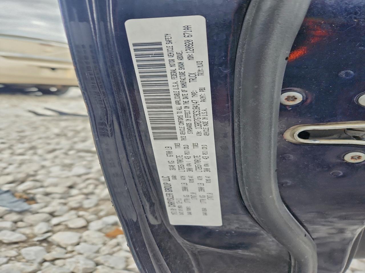 2012 Dodge Ram 1500 Slt VIN: 1C6RD7GT9CS184147 Lot: 93608095