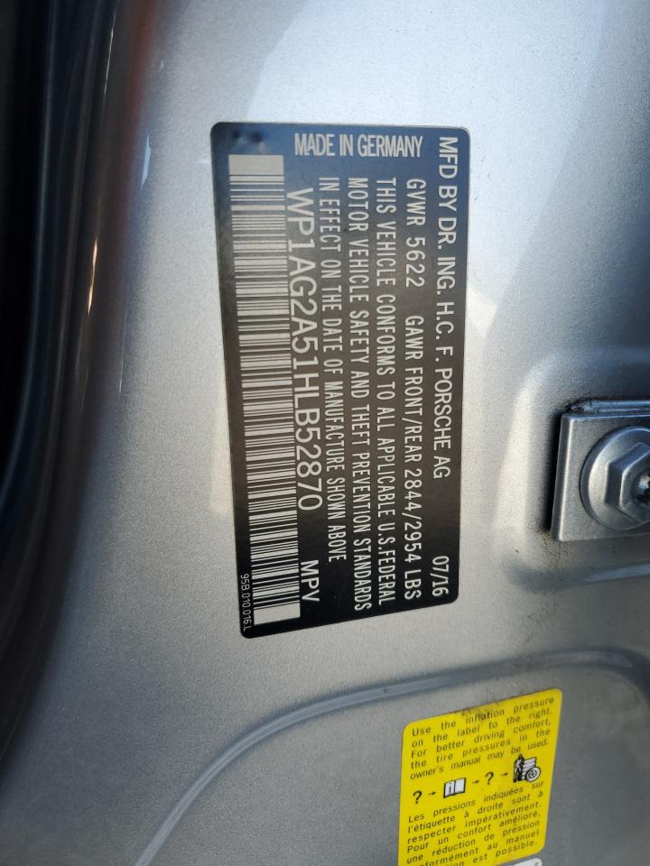 2017 Porsche Macan Gts VIN: WP1AG2A51HLB52870 Lot: 91213465