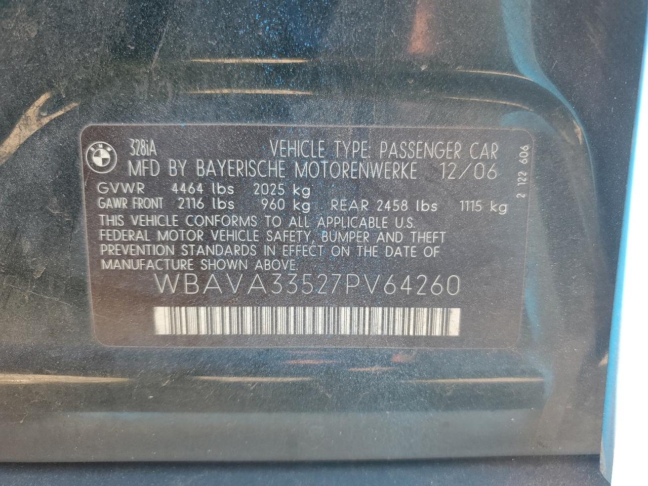 Фото: WBAVA33527PV64260