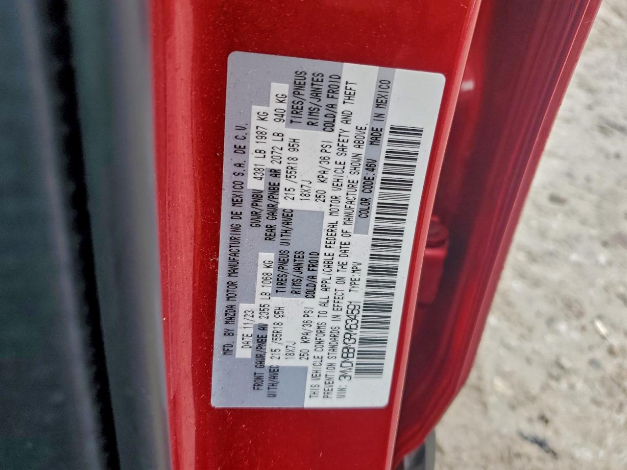 2024 Mazda Cx-30 Select VIN: 3MVDMBBM3RM634591 Lot: 94273475