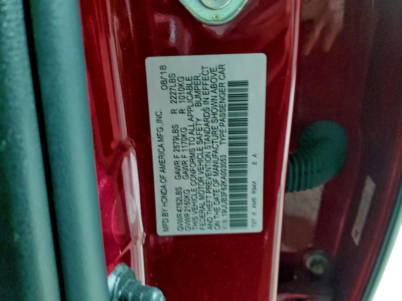 2019 Acura Tlx Technology VIN: 19UUB3F62KA003053 Lot: 92855385