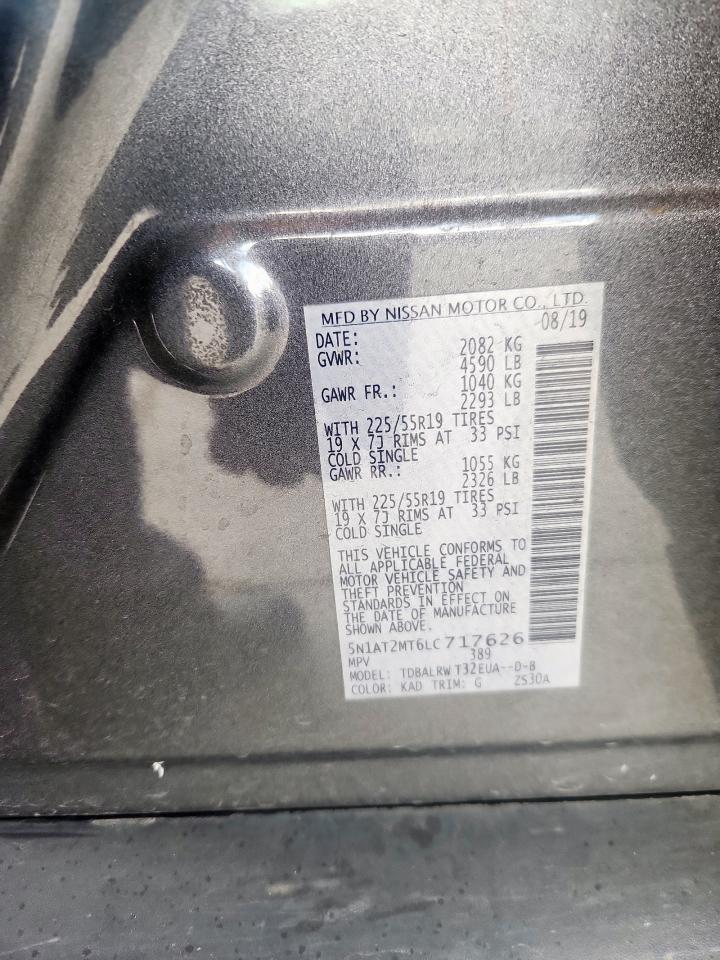 2020 Nissan Rogue S VIN: 5N1AT2MT6LC717626 Lot: 93144495