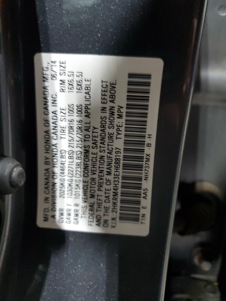 2014 Honda Cr-V Lx VIN: 2HKRM4H33EH688197 Lot: 92489375