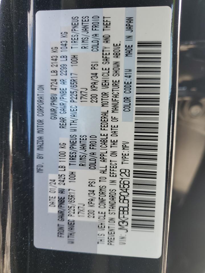 2024 Mazda Cx-5 Select VIN: JM3KFBBL6R0456129 Lot: 92170415