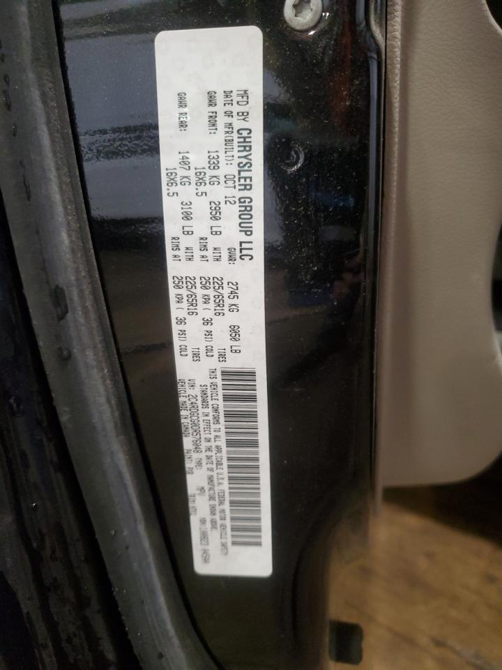 2013 Dodge Grand Caravan Sxt VIN: 2C4RDGCG0DR576048 Lot: 92829095