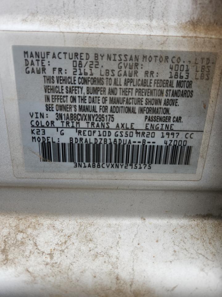 2022 Nissan Sentra Sv VIN: 3N1AB8CVXNY295175 Lot: 93350995