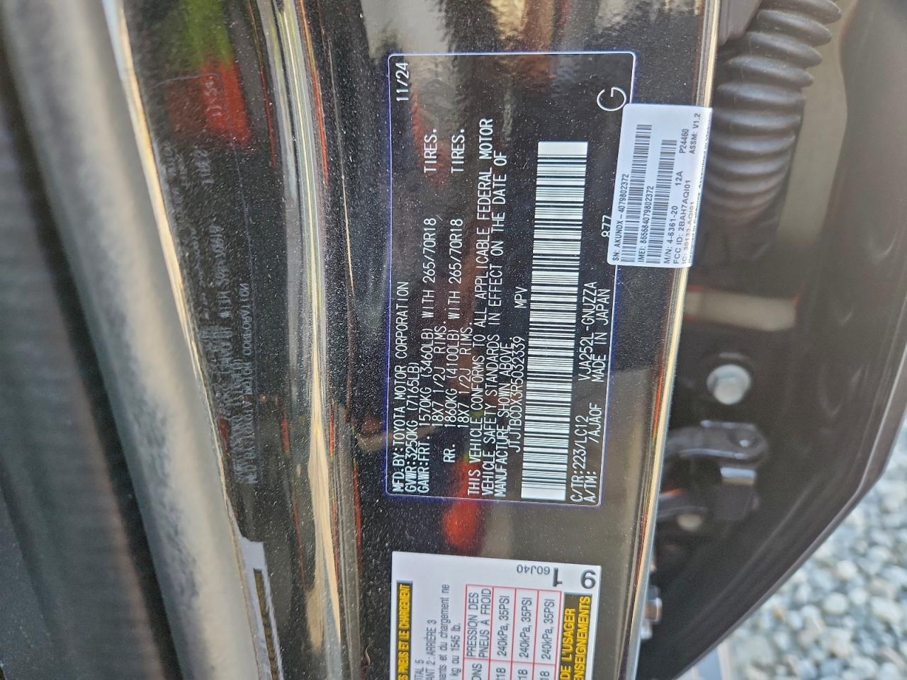 2024 Lexus Gx 550 Premium/Premium+ VIN: JTJTBCDX3R5032339 Lot: 93912225