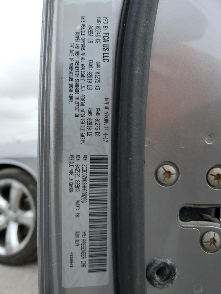 2017 Dodge Challenger Sxt VIN: 2C3CDZAG8HH639286 Lot: 91714265