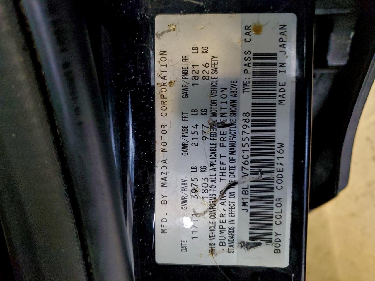 2012 Mazda 3 I VIN: JM1BL1V76C1557988 Lot: 93959545