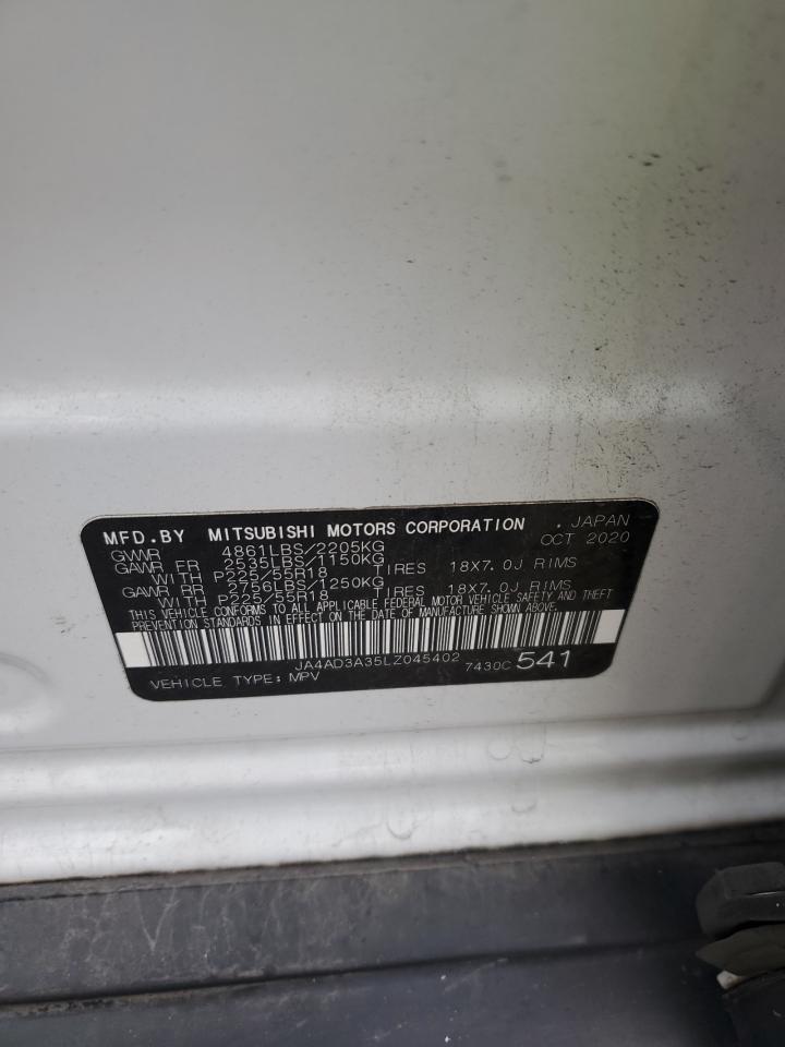 2020 Mitsubishi Outlander Se VIN: JA4AD3A35LZ045402 Lot: 93424205