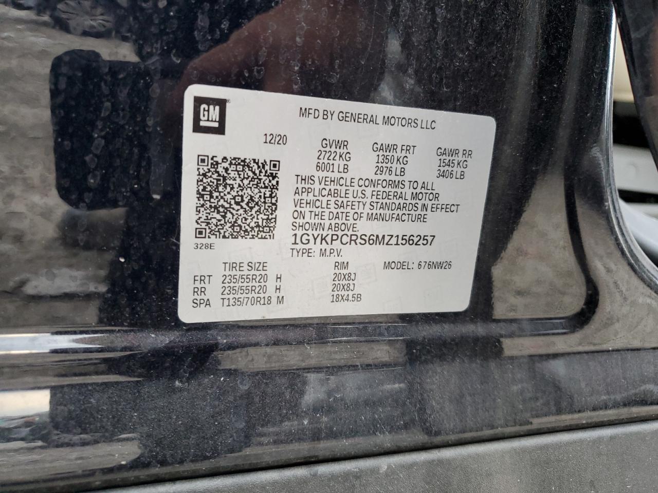 2021 Cadillac Xt6 Premium Luxury VIN: 1GYKPCRS6MZ156257 Lot: 90914735