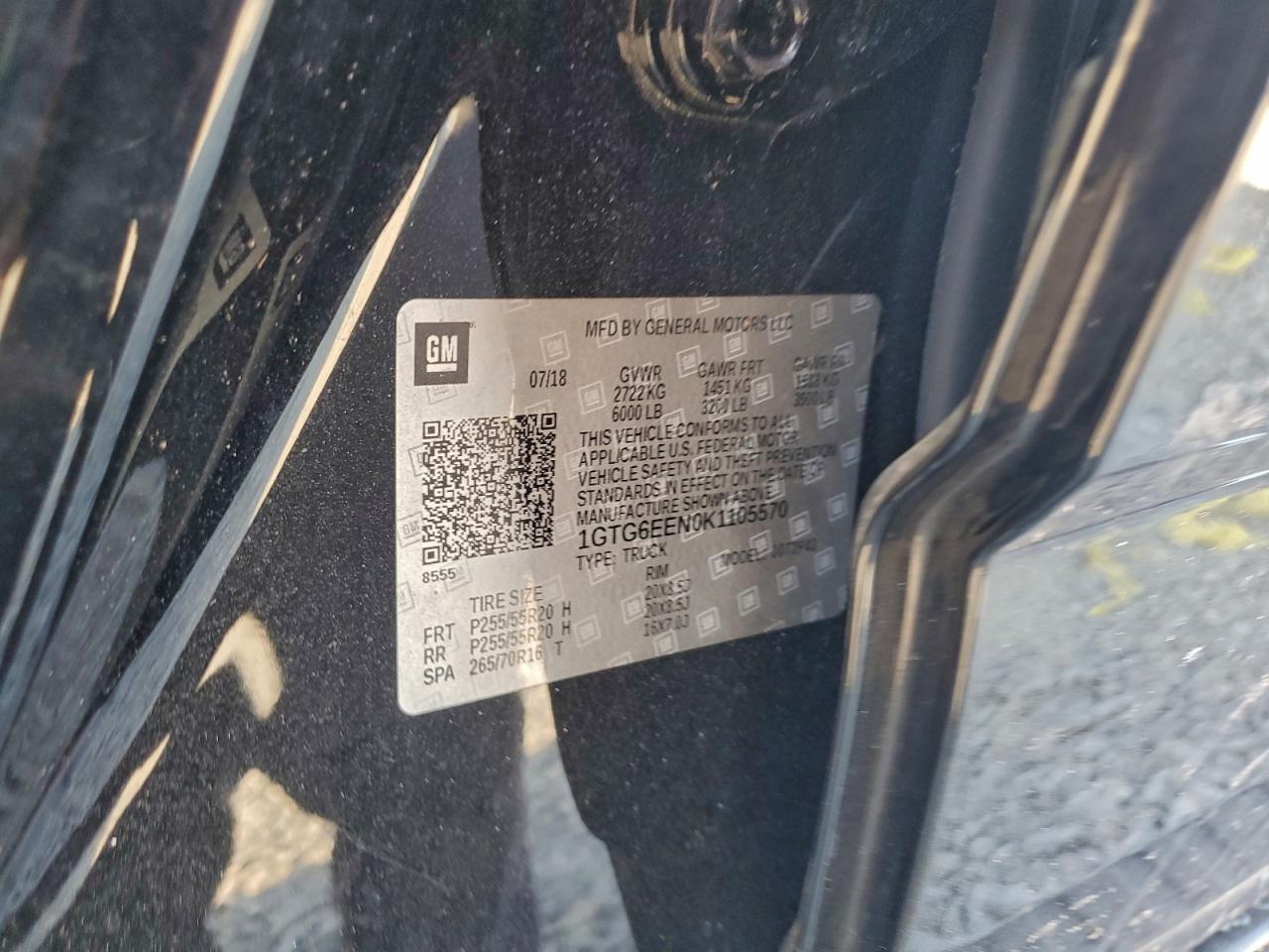 2019 GMC Canyon Denali VIN: 1GTG6EEN0K1105570 Lot: 93861475