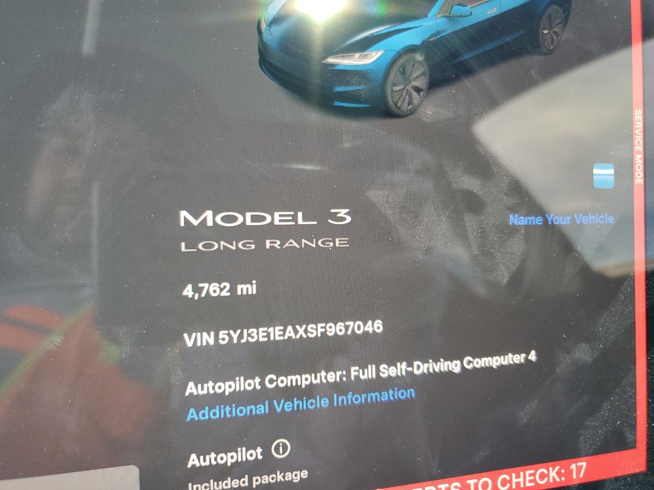 2025 Tesla Model 3 VIN: 5YJ3E1EAXSF967046 Lot: 92707595