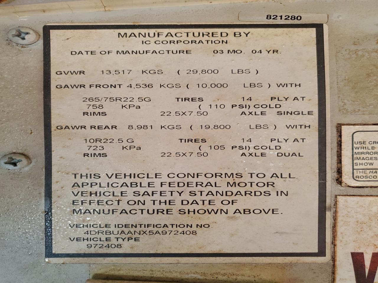 2005 Ic Corporation Ce Series School - School Bus VIN: 4DRBUAANX5A972408 Lot: 93971485