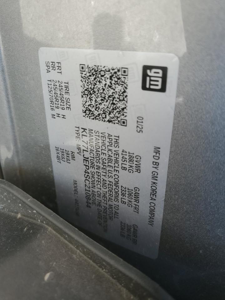 2025 Chevrolet Trax 2Rs VIN: KL77LJEP4SC210844 Lot: 93717945