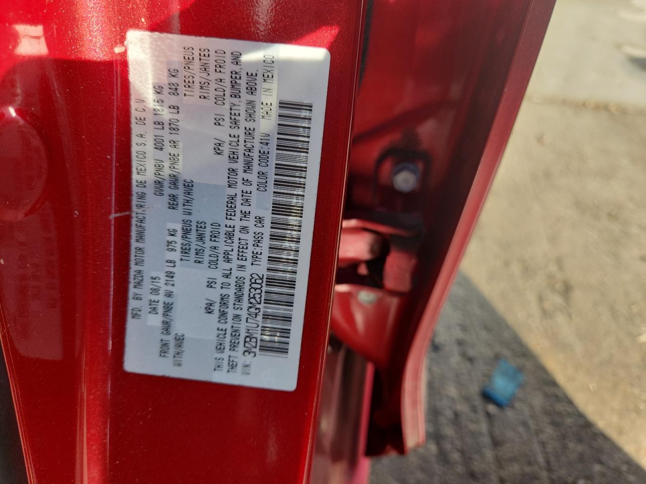 2016 Mazda 3 Sport VIN: 3MZBM1U74GM253062 Lot: 92640405