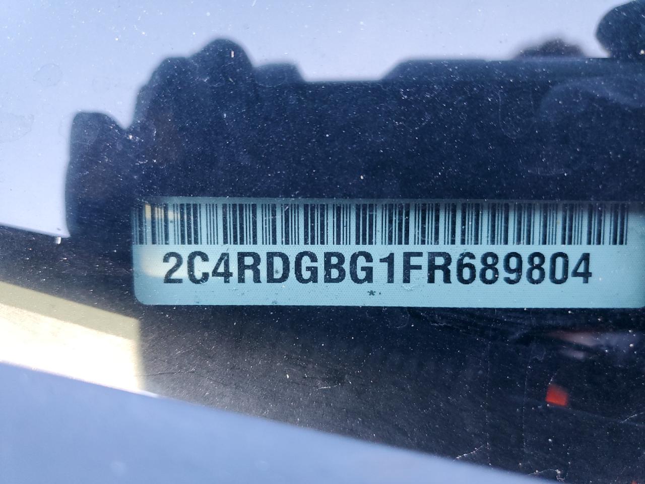 2015 Dodge Grand Caravan Se VIN: 2C4RDGBG1FR689804 Lot: 93823605