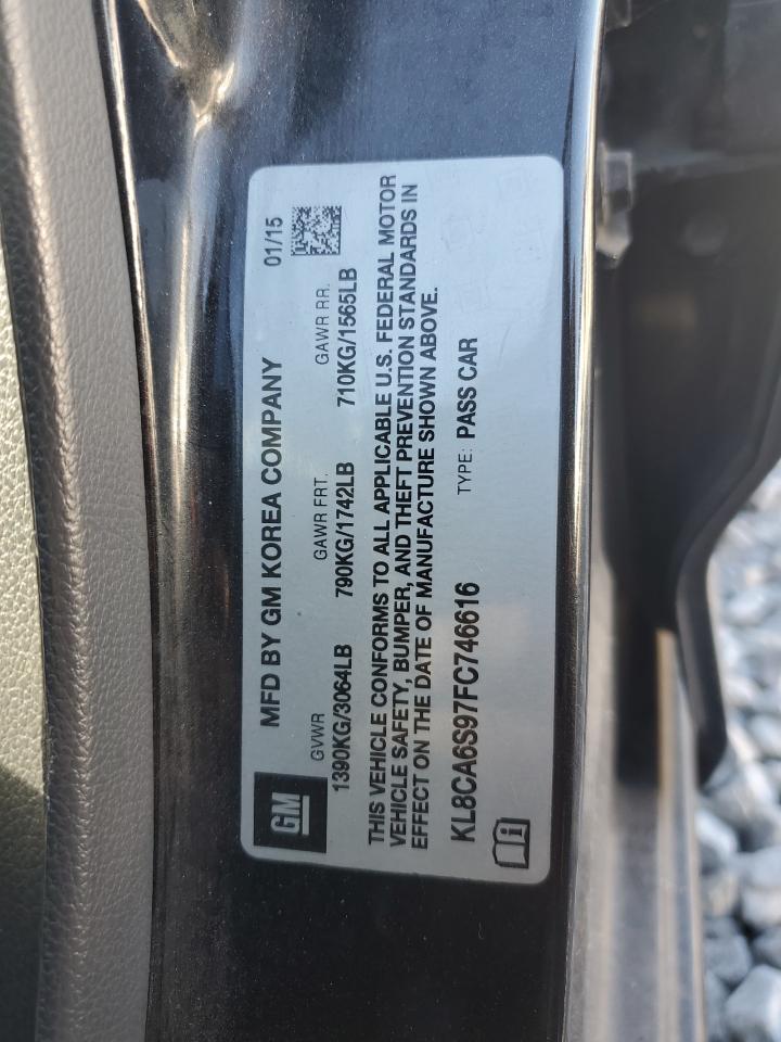 2015 Chevrolet Spark Ls VIN: KL8CA6S97FC746616 Lot: 92202915