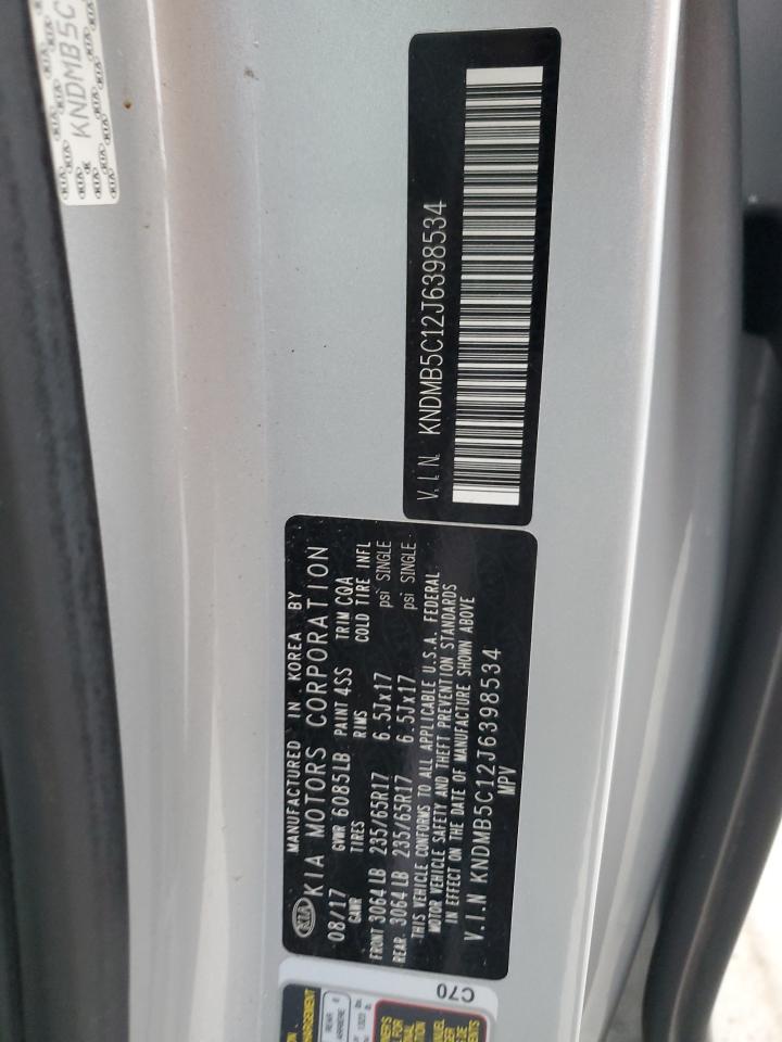 2018 Kia Sedona Lx VIN: KNDMB5C12J6398534 Lot: 91819635