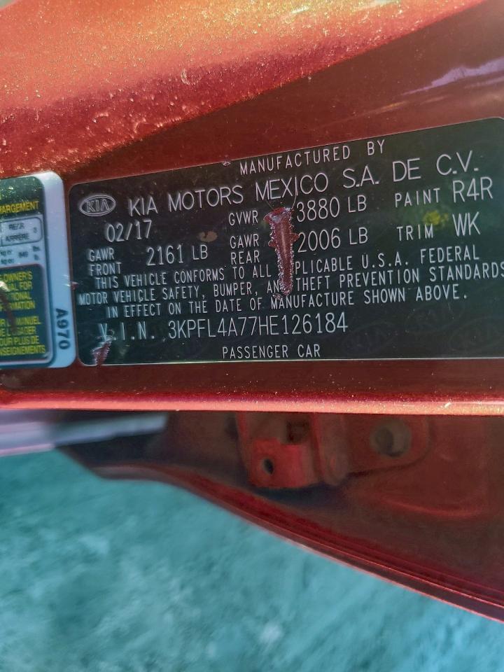 2017 Kia Forte Lx VIN: 3KPFL4A77HE126184 Lot: 94288675