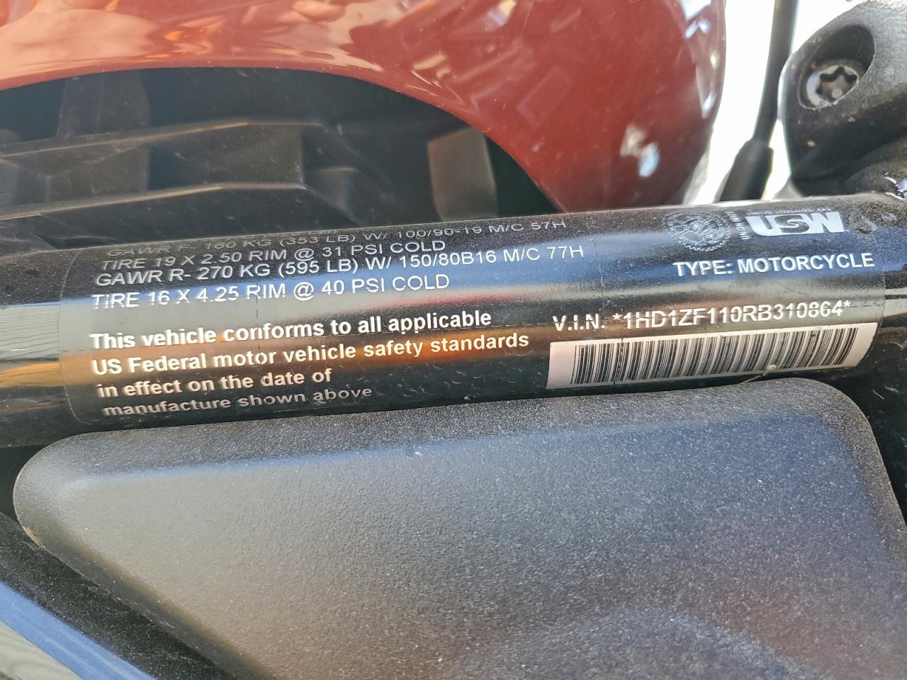 2024 Harley-Davidson Rh975 S VIN: 1HD1ZF110RB310864 Lot: 93736395