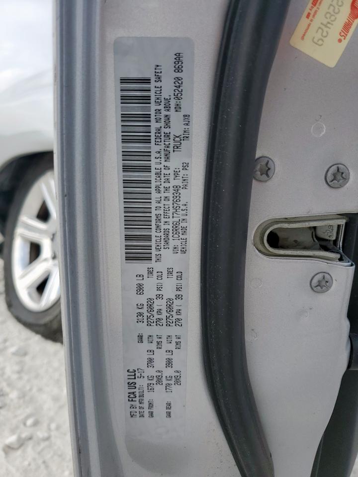 2017 Ram 1500 Slt VIN: 1C6RR6LT7HS769348 Lot: 93724685