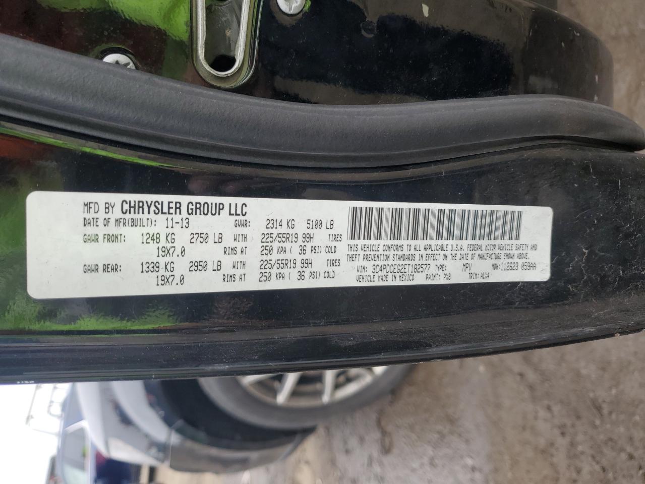 2014 Dodge Journey R/T VIN: 3C4PDCEG2ET182577 Lot: 93745355