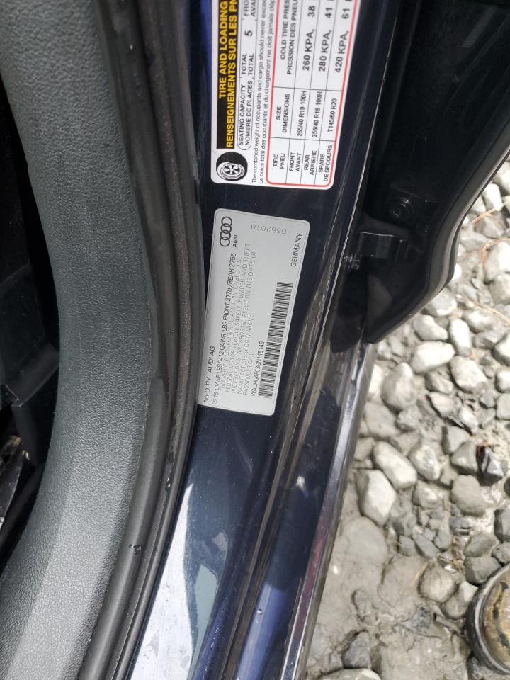 2016 Audi A6 Prestige VIN: WAUHGAFC3GN145145 Lot: 93089905