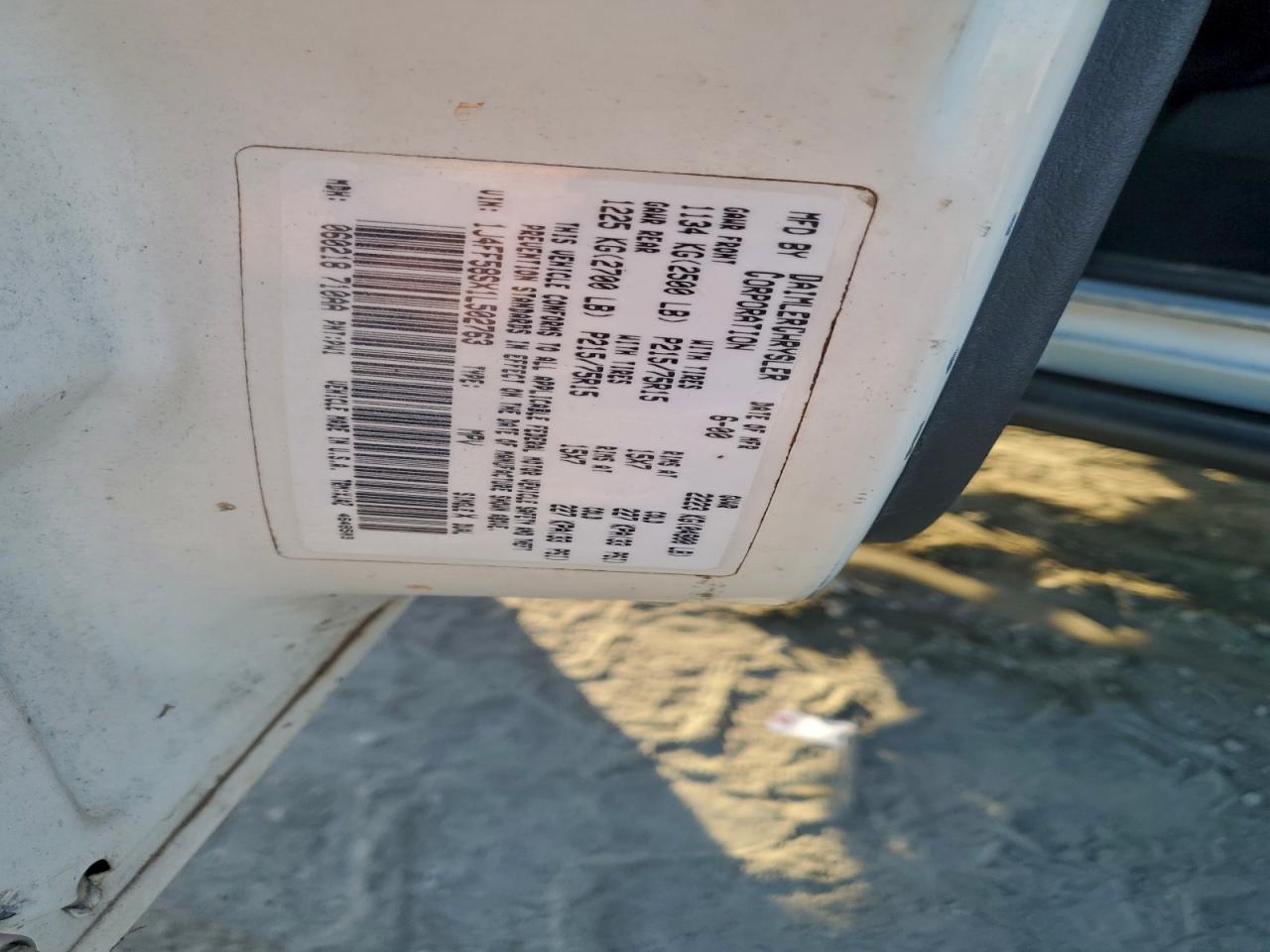 2001 Jeep Cherokee Classic VIN: 1J4FF58SX1L502763 Lot: 93280385