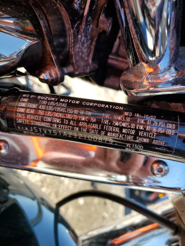 2003 Suzuki Vl1500 VIN: JS1VY51A232100879 Lot: 91266675