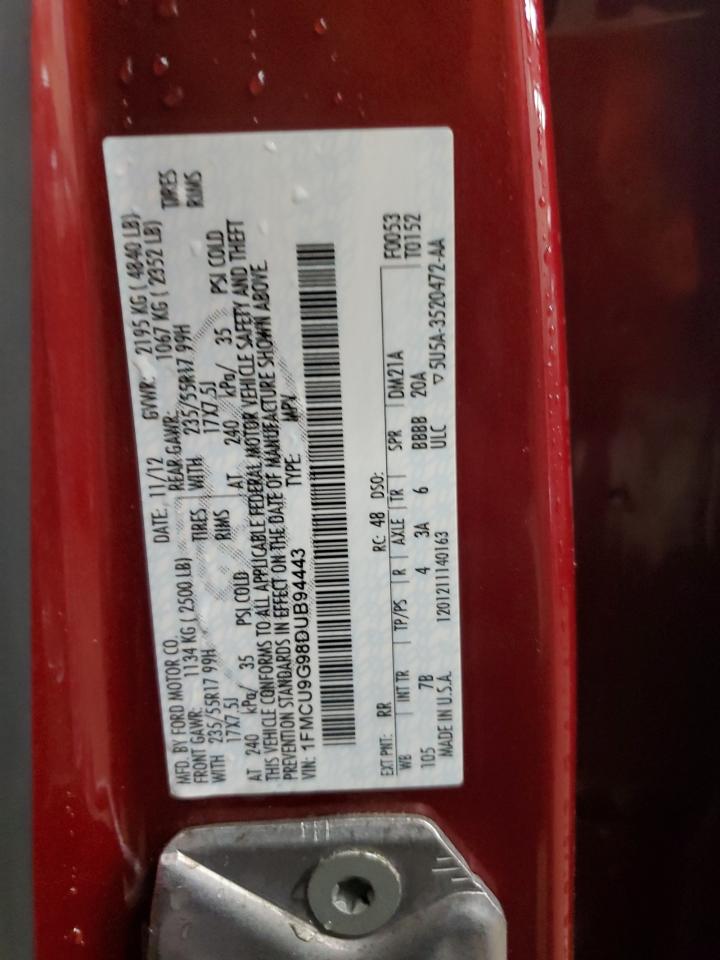 2013 Ford Escape Se VIN: 1FMCU9G98DUB94443 Lot: 92414615